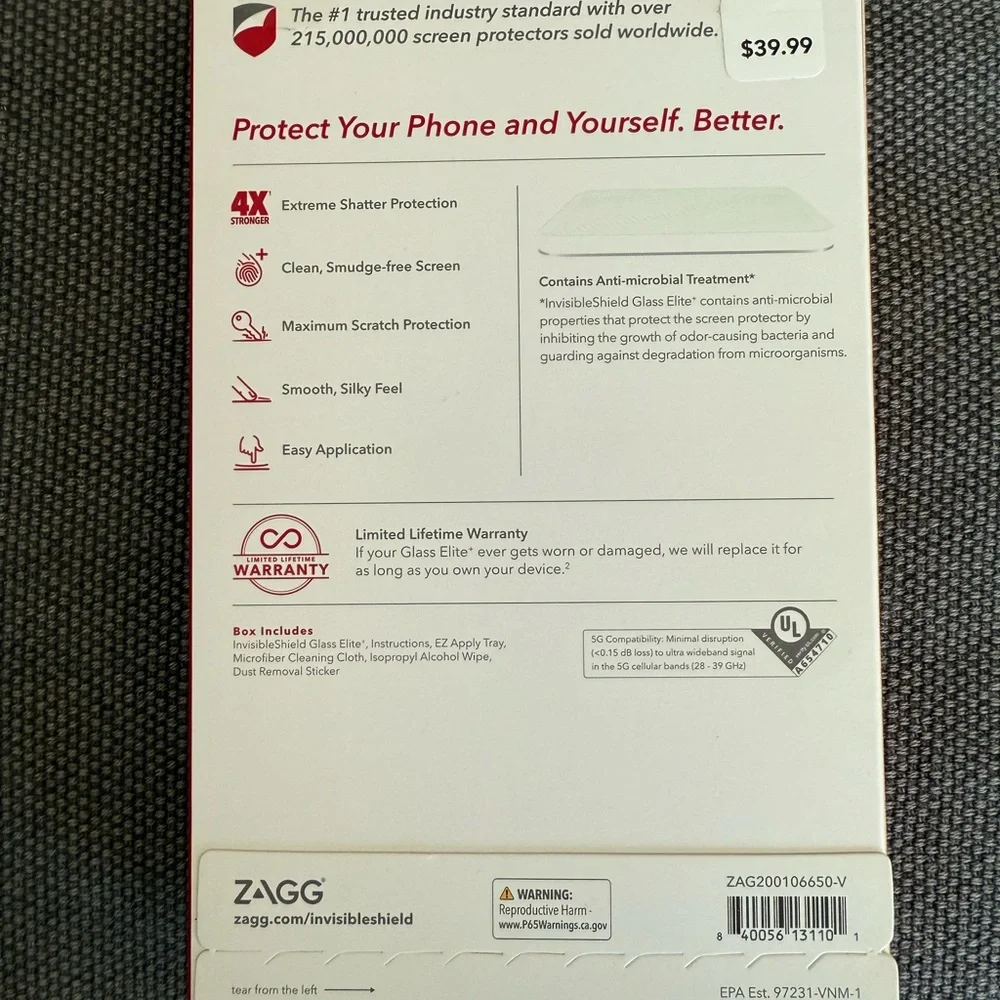 Glass Elite+ Screen Protector iPhone 12/12 pro/11/XR